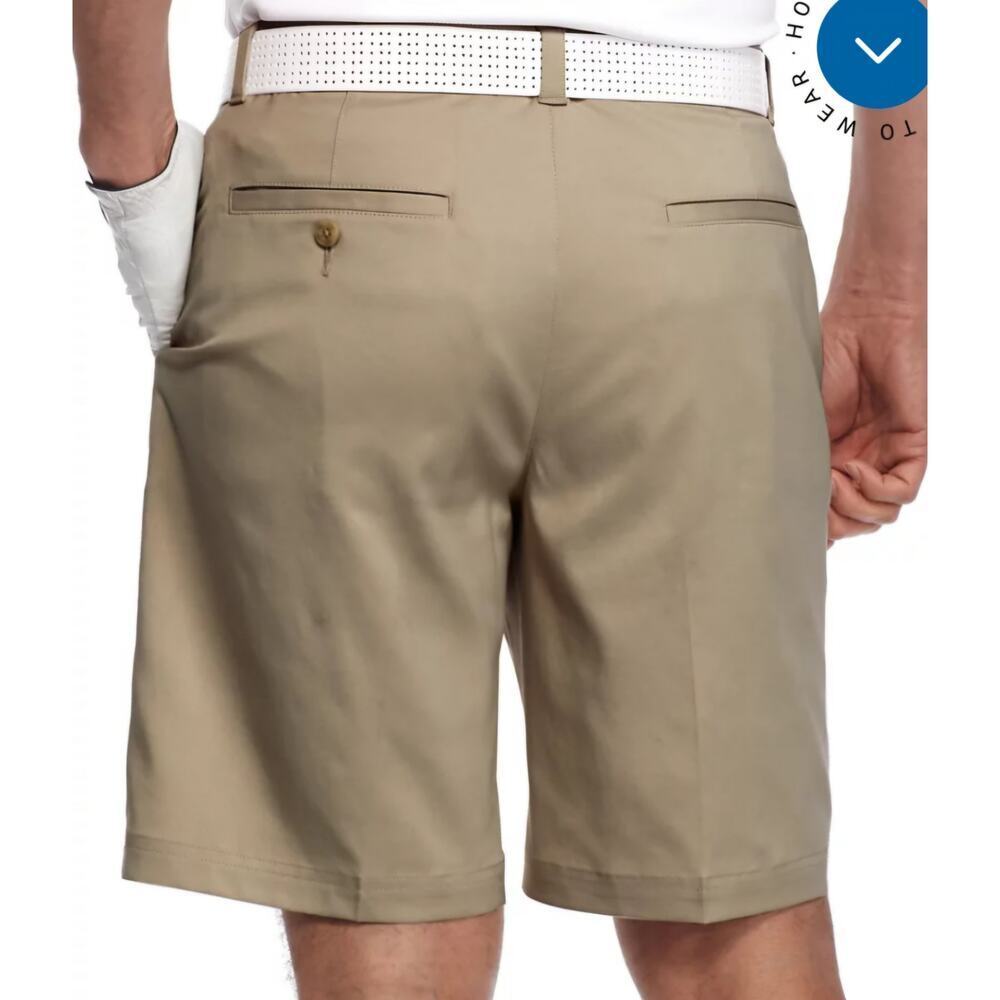 Pro tour sz 42 khaki performance stretch chino golf shorts NWOT quick dry tan